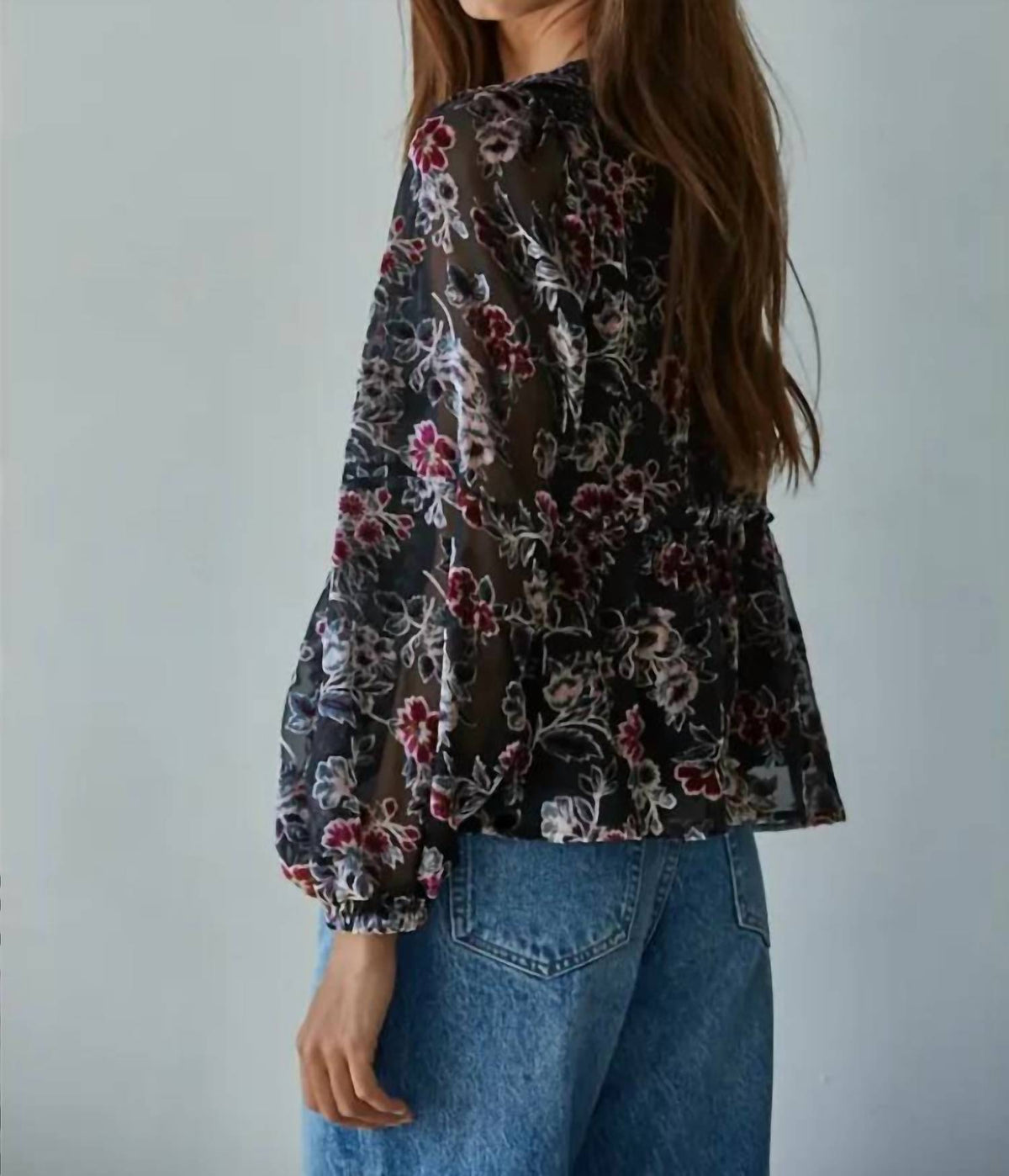By Together - Velvet Floral Blouse