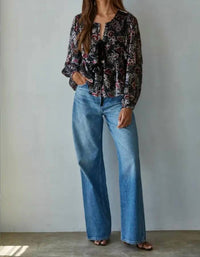 By Together - Velvet Floral Blouse