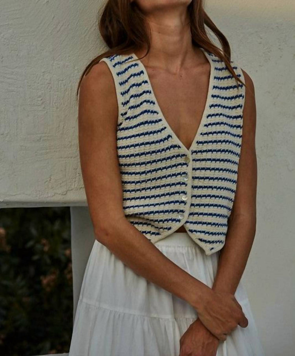 By Together - Winslet Button Down Vest Top