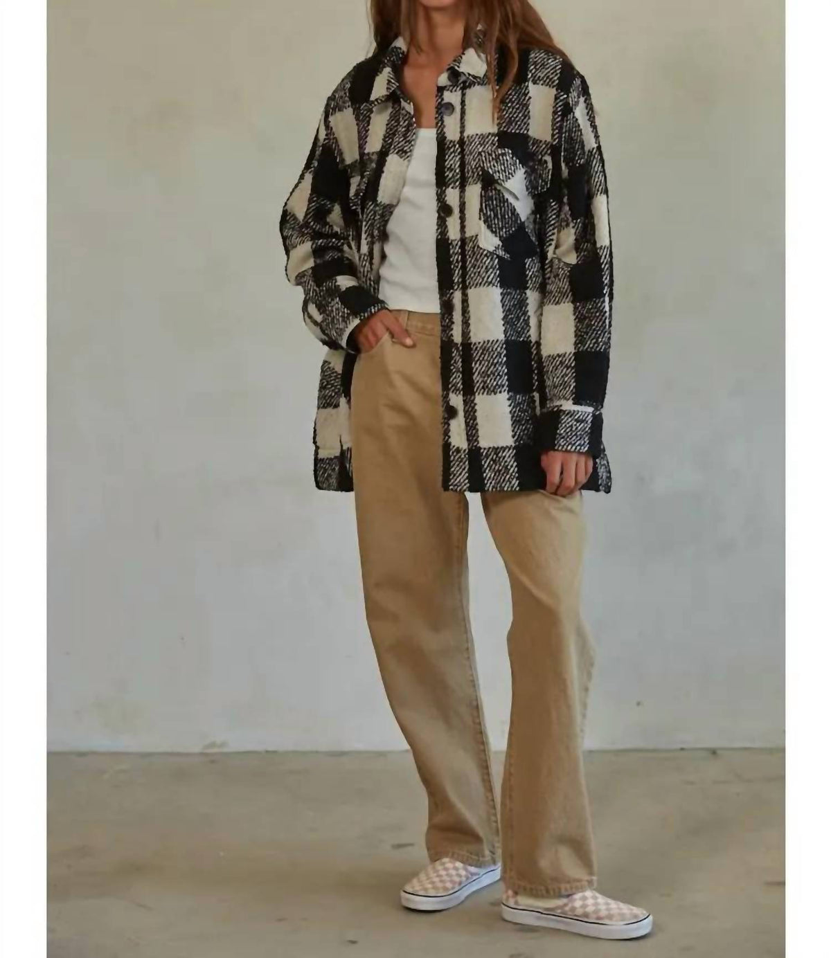 By Together - Woven Buffalo Check Jacket