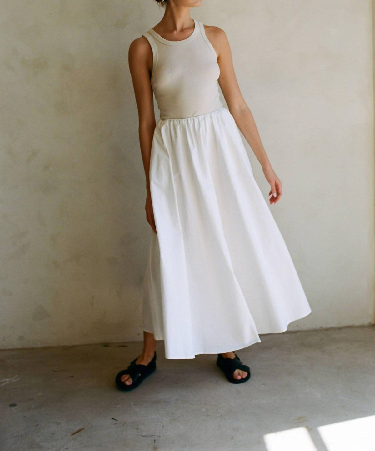 By Together - Woven Cotton Midi Skirt