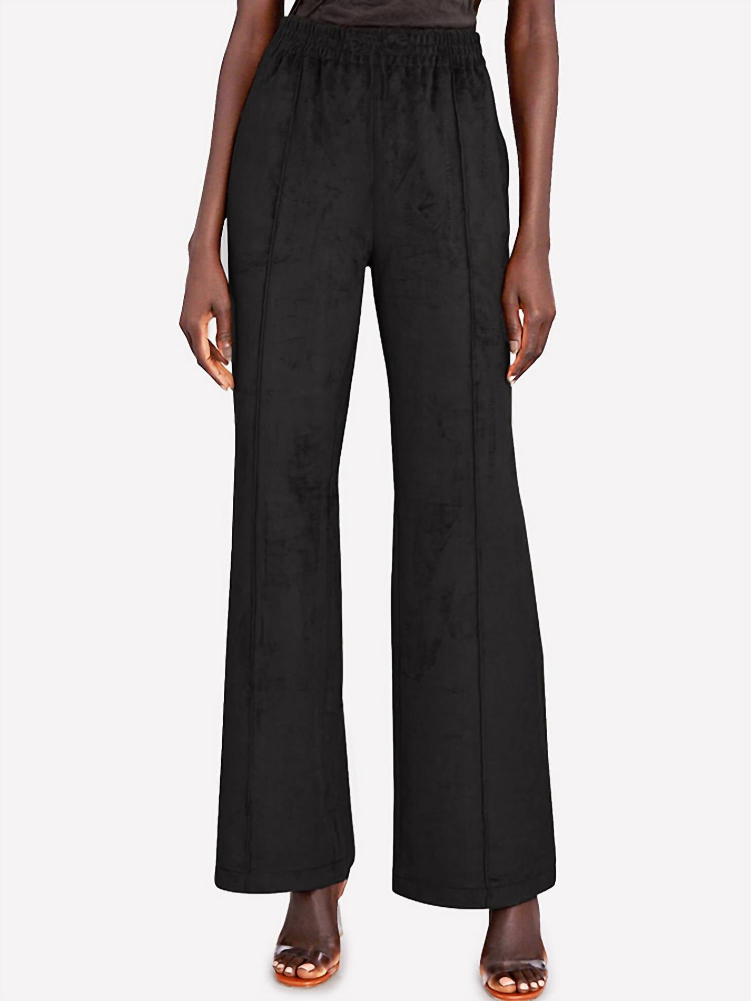 B.Young - Tomira Faux Suede wideleg pant - black - clothing - pants