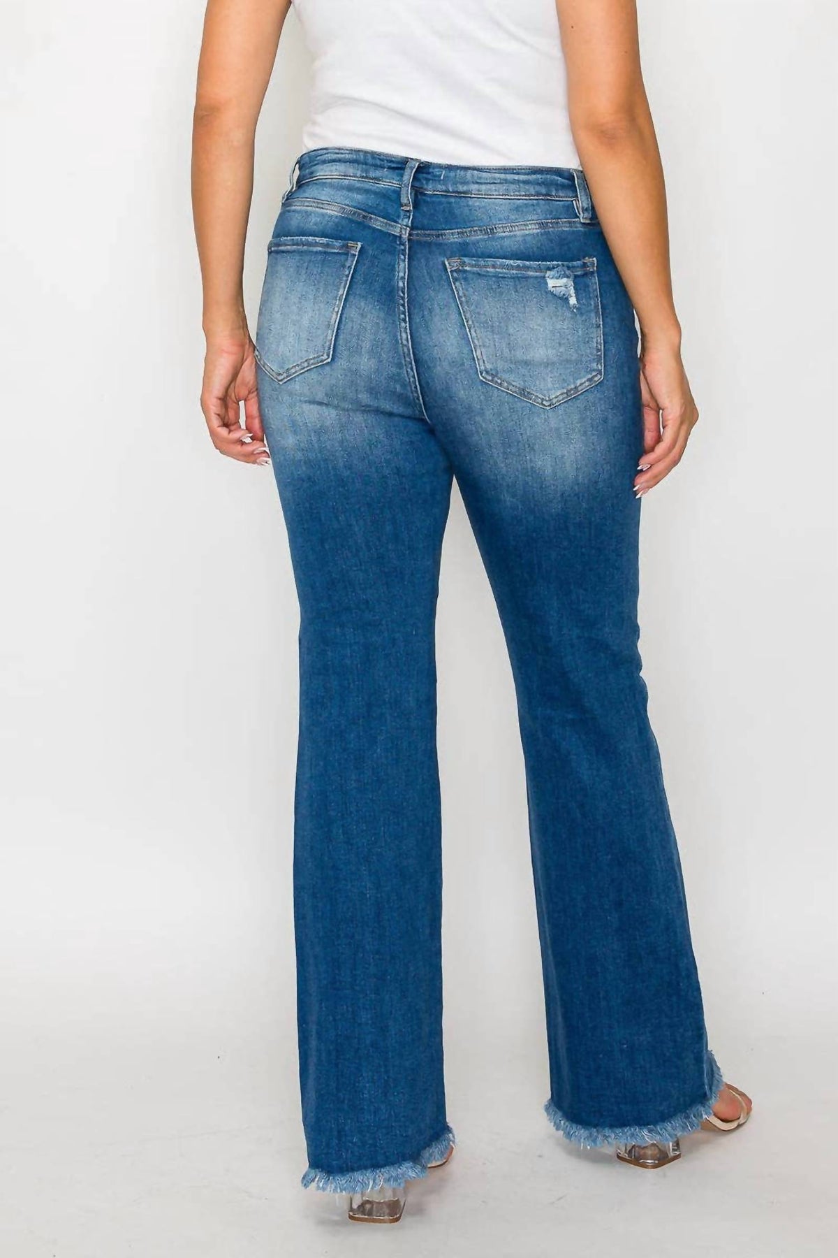 Bytos - High Rise Boot Cut Leg Jeans - Plus