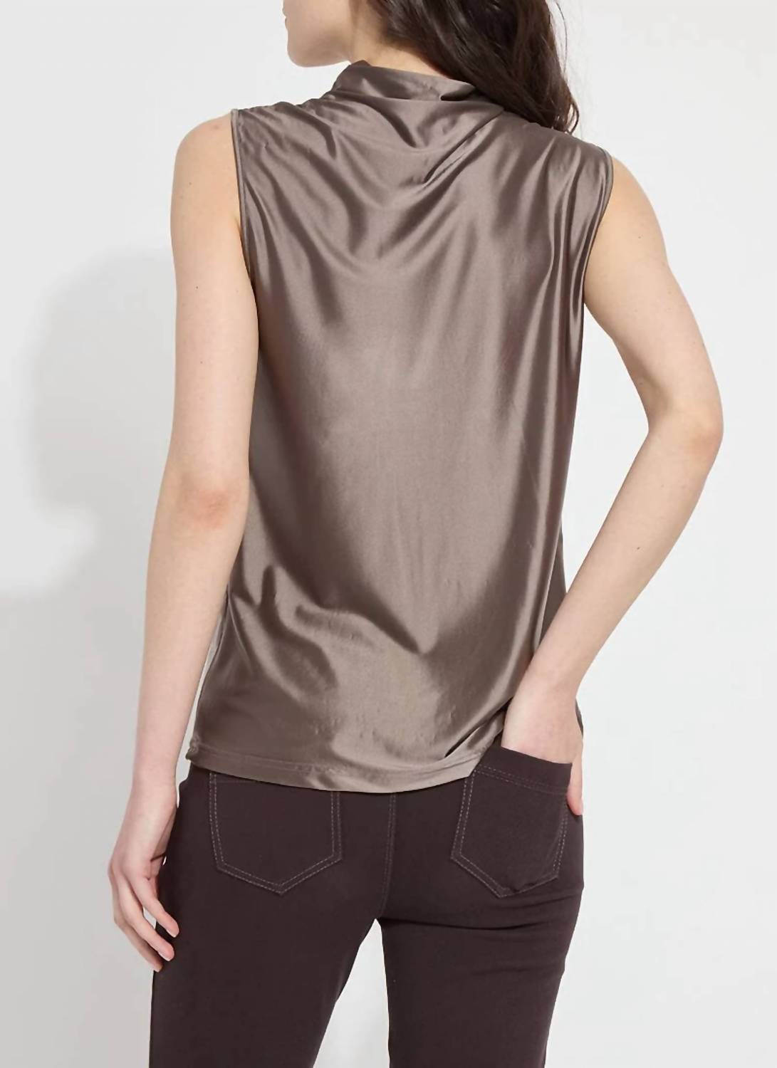 Lysse - Irina Stretch Satin Turtleneck Top