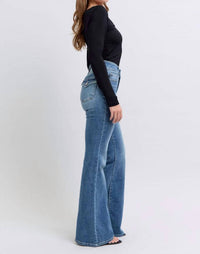Judy Blue - Double Button Waistband Flare Jean