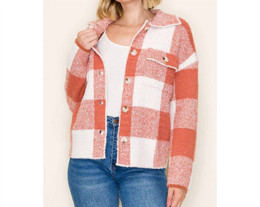 Staccato - Plaid Sweater Jacket