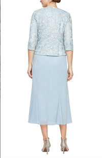 Alex Evenings - Mock Jacket Dress With Corded Detail And Godet Skirt