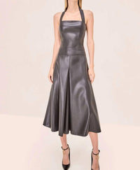 ALEXIS Imena Halter-neck Midi Dress in black - women's dress