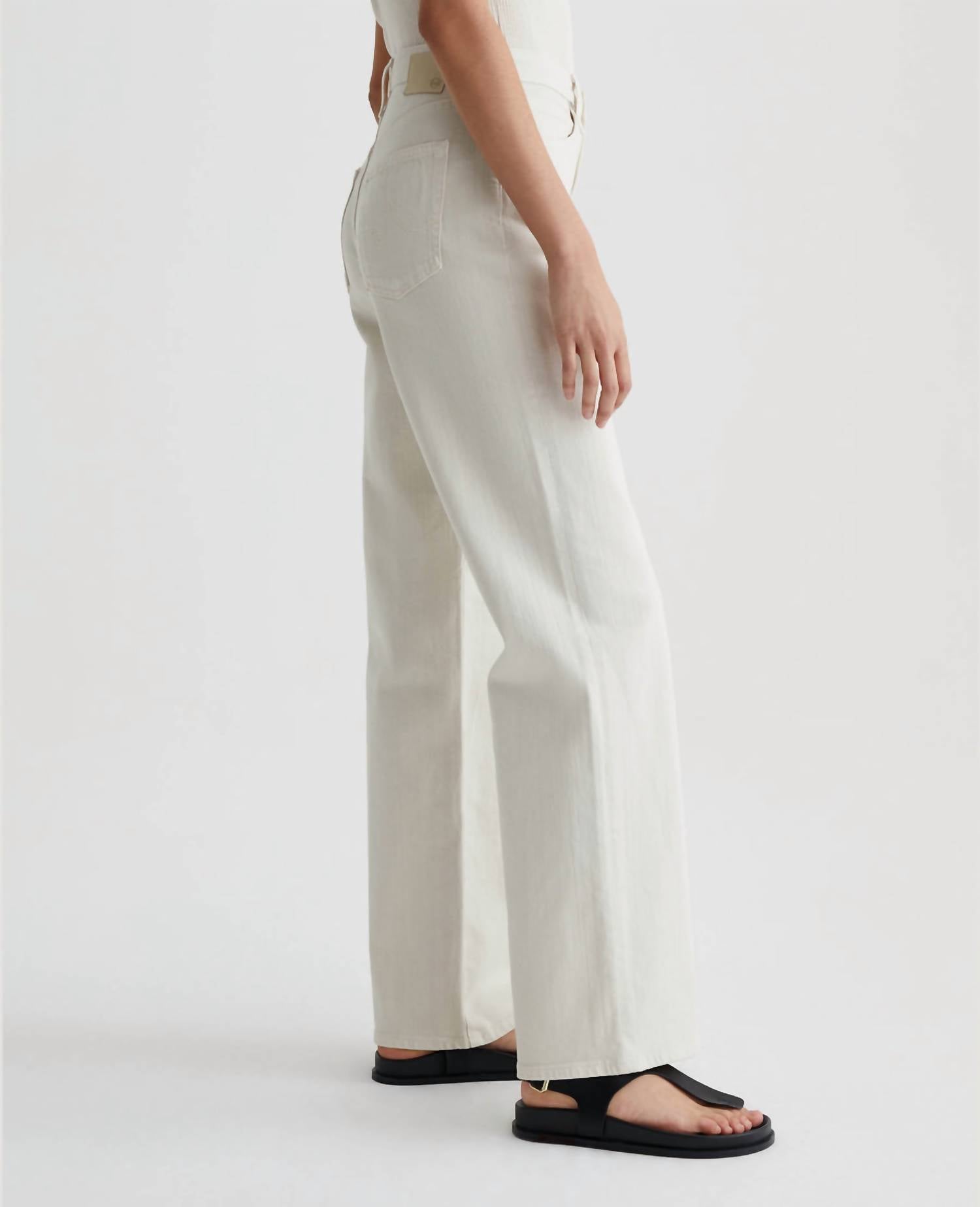 AG Jeans Kora High Rise Wide Leg Jean in opal stone - women's jeans - alternate view