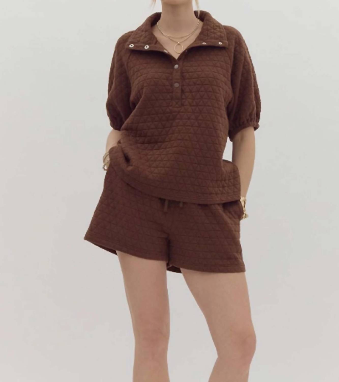 Entro - Quilted Pullover Top