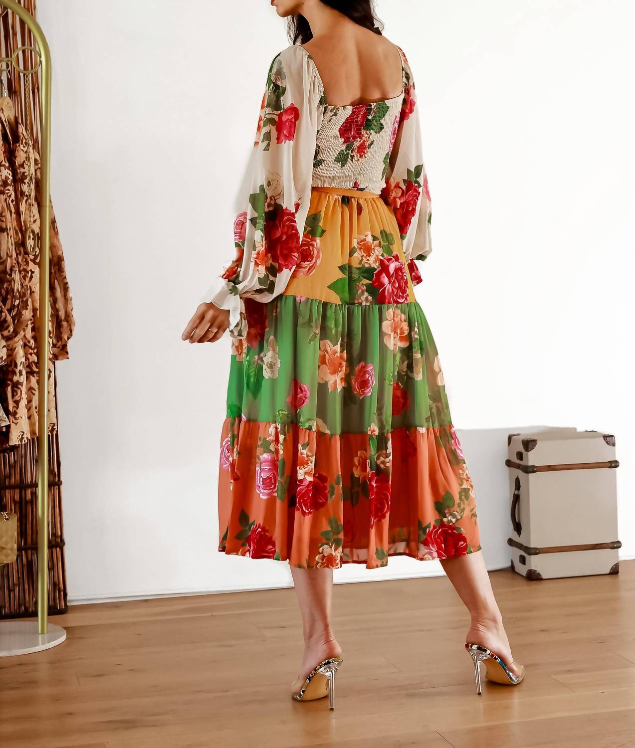 Little Secret Of Mine - Tiered Midi Dress With Sleeves