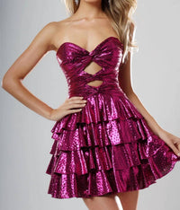 Jovani - Tatum Homecoming Sequin Mini Dress