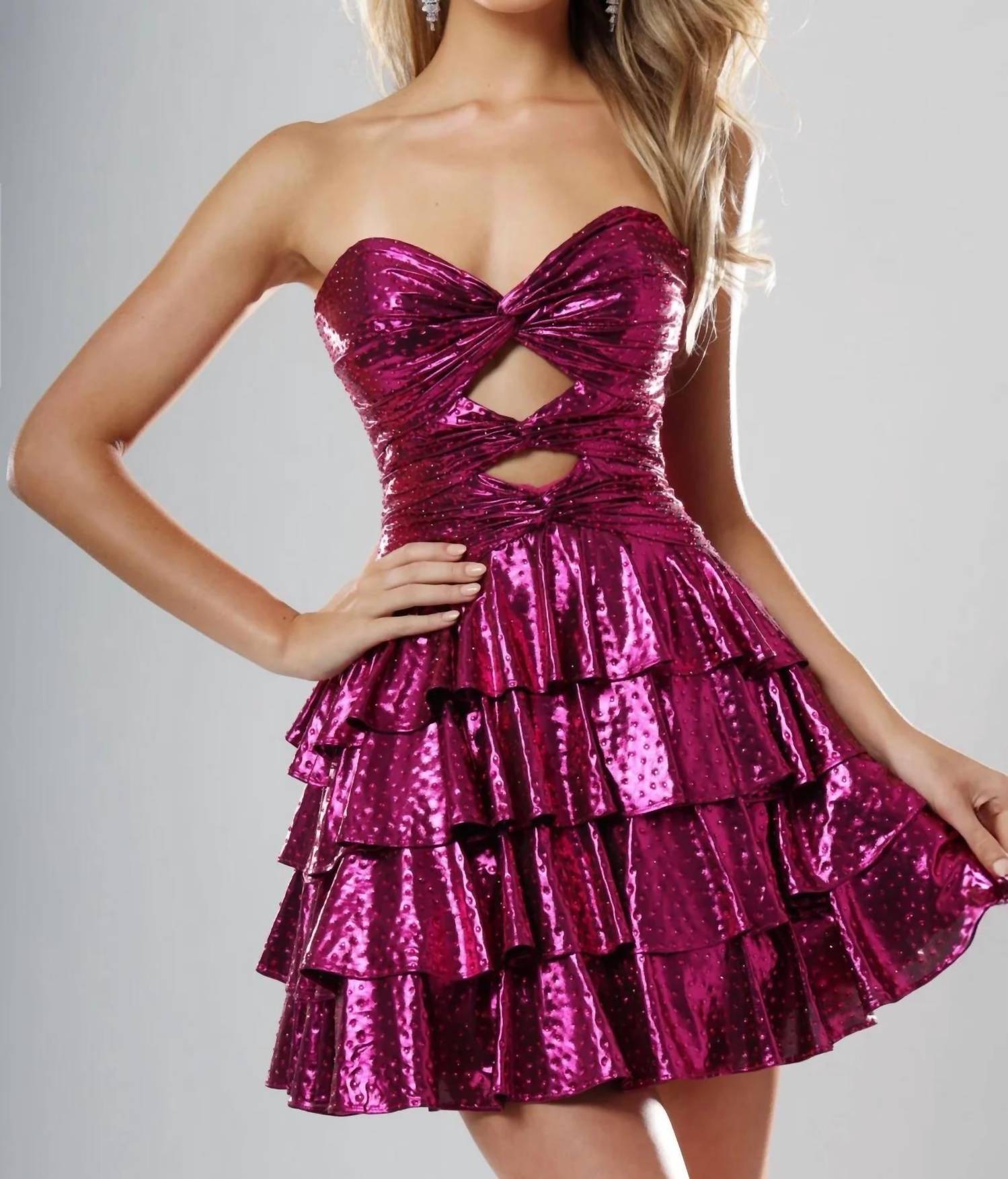 Jovani - Tatum Homecoming Sequin Mini Dress