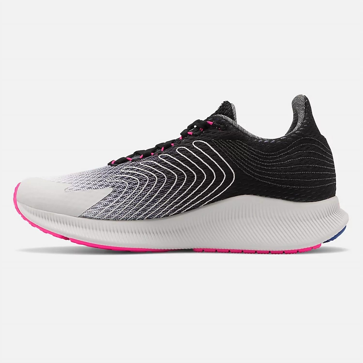 New Balance Women's Fuel Cell Propel Running Shoes in grey pink - women's shoe - detail view