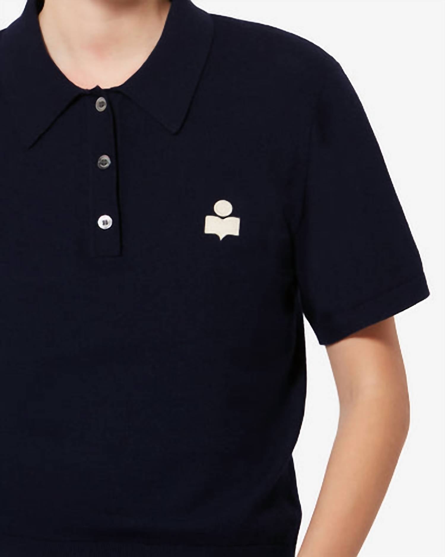 Isabel Marant - Althea Button Logo Polo Top
