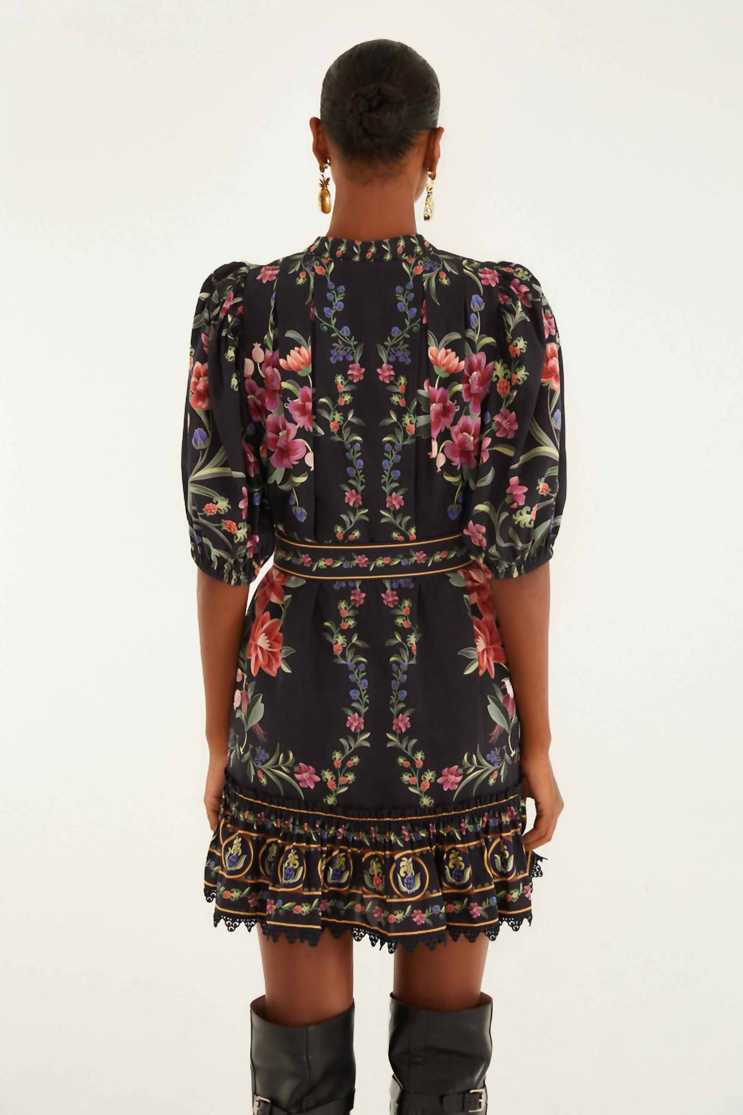 Farm Rio - Lace Belted Mini Dress