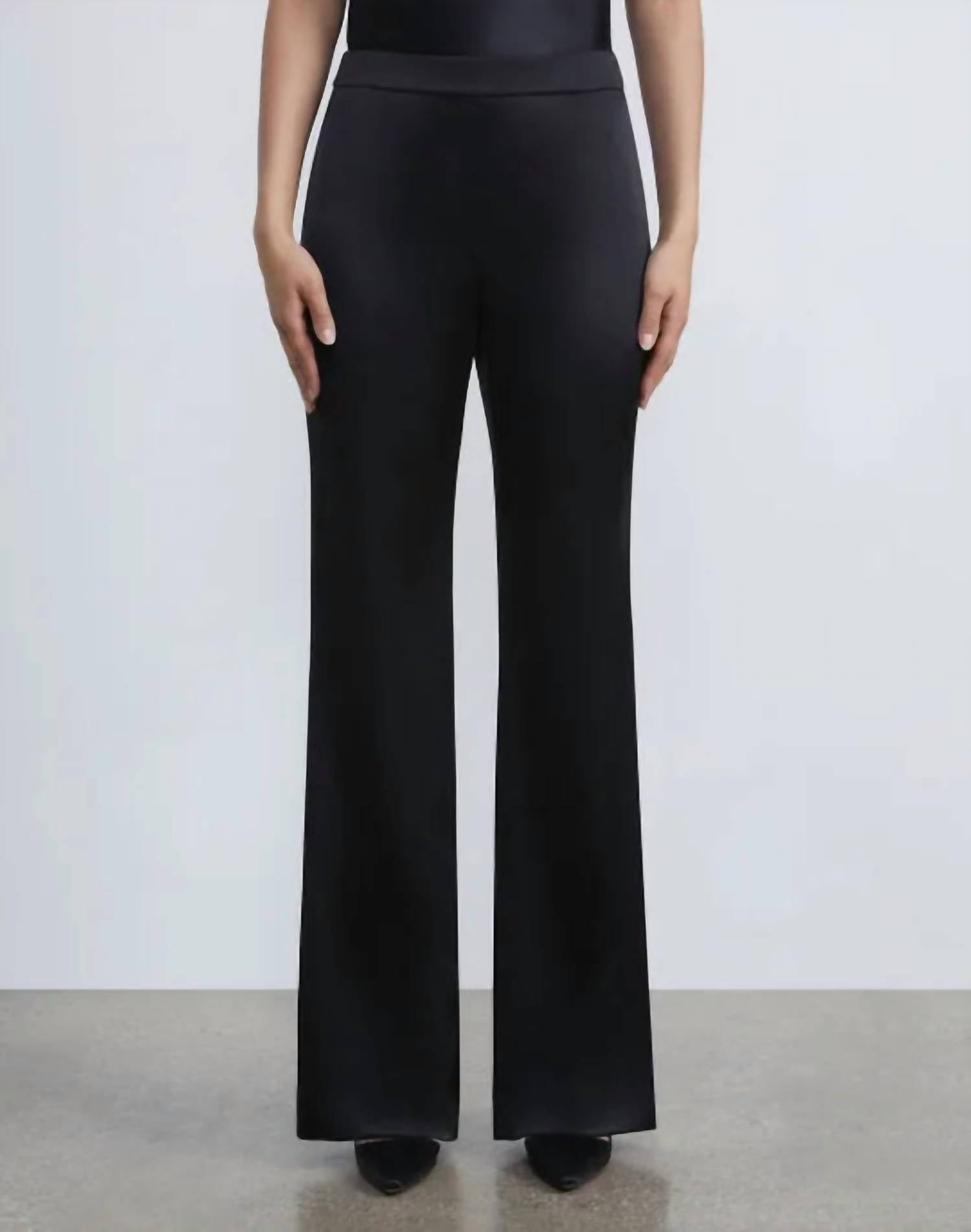 Lafayette 148 - Satin Gates Side Zip Flared Pants