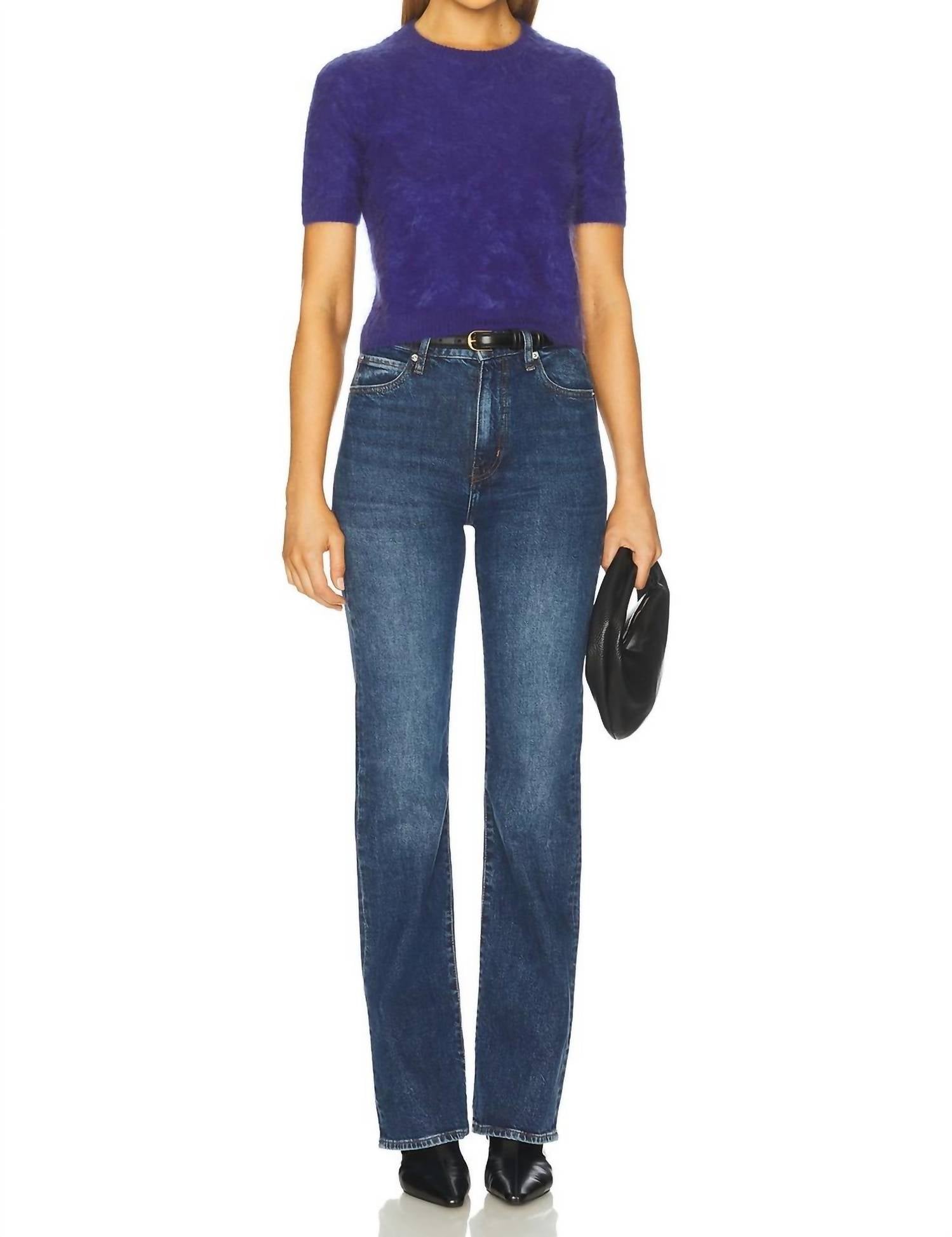 Autumn Cashmere - Women's Cropped Short Sleeve Crew Top