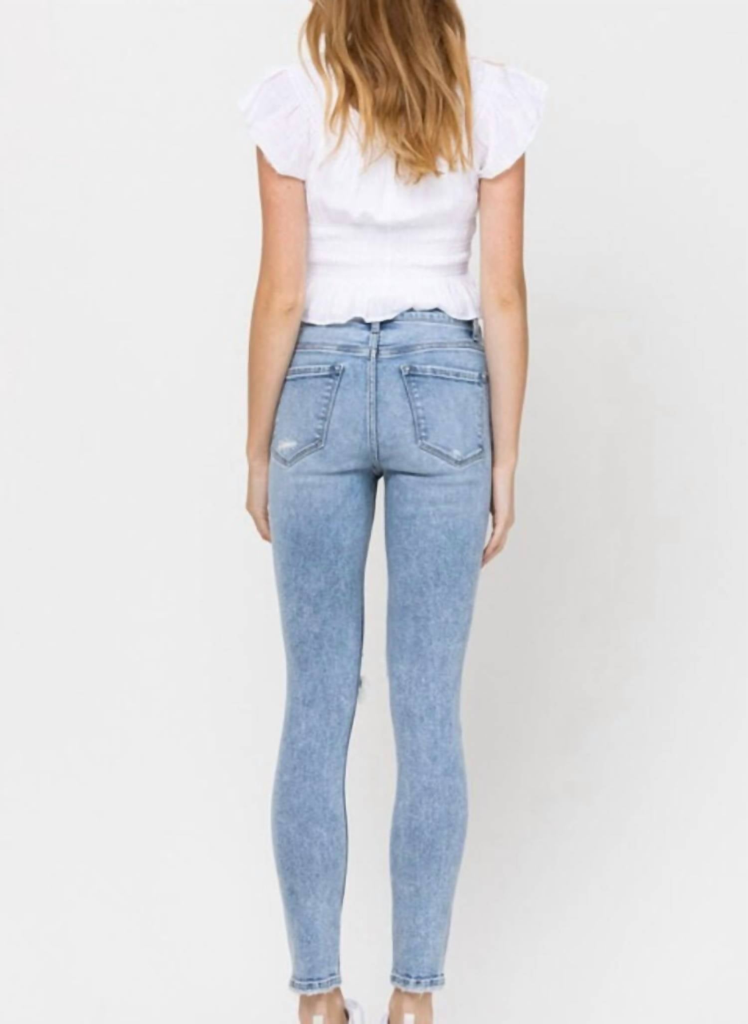 Vervet By Flying Monkey - High Rise Distressed Skinny Jean