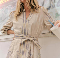 Cartolina Nantucket Sandy Midi Dress in natural - women's dress - alternate view