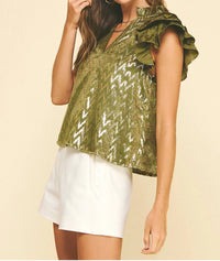 Pinch - Sierra Ruffle Sleeve Top