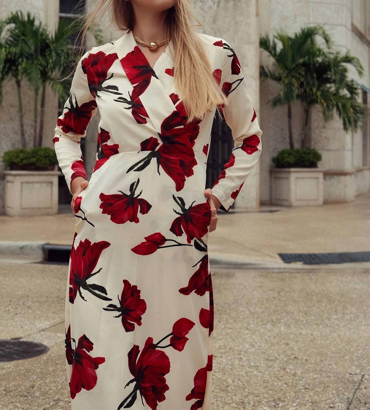Profile Nyc - Rose Faux Wrap Dress