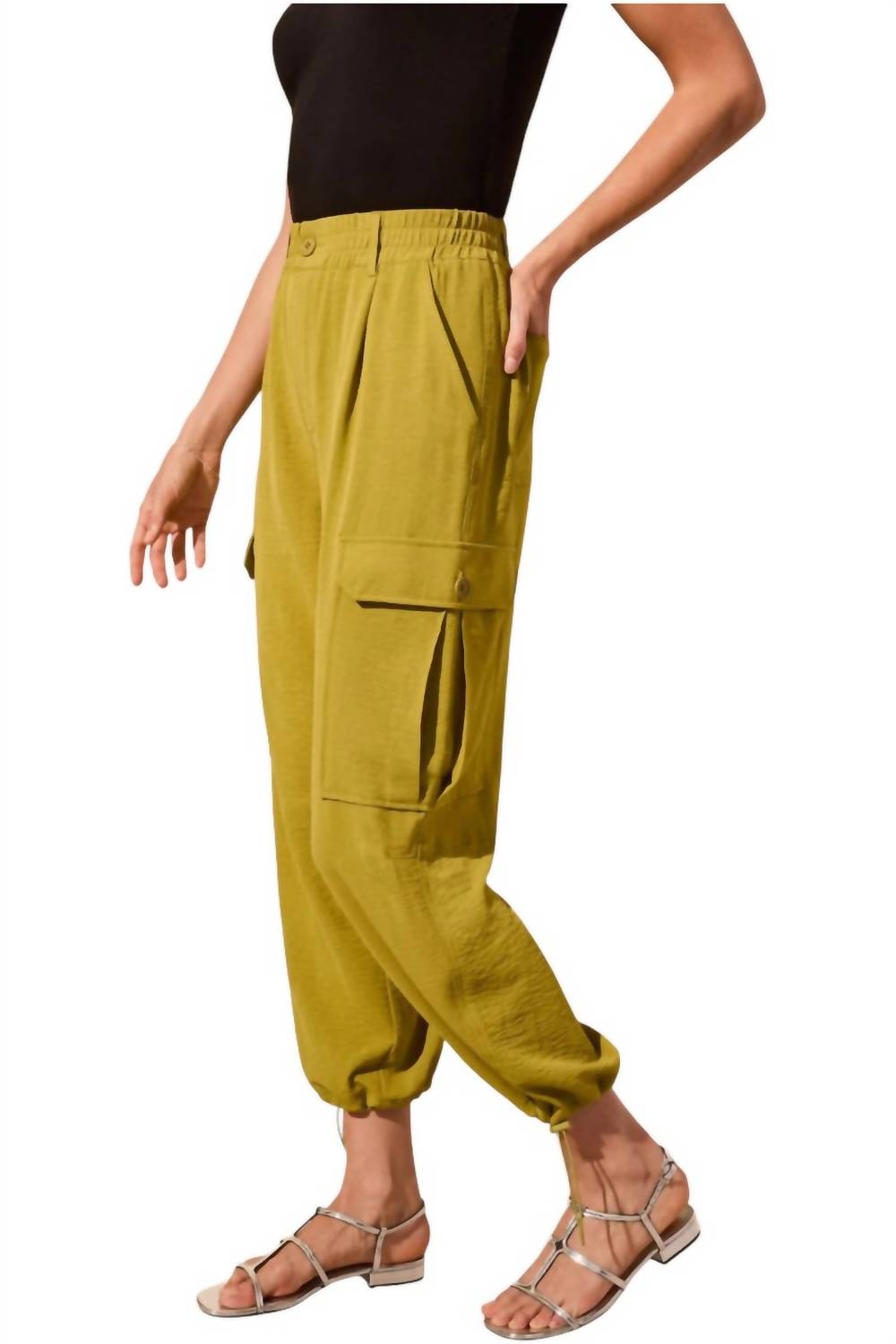 Tribal - Flowy Pull-on Cargo Pant With Bungee Cord