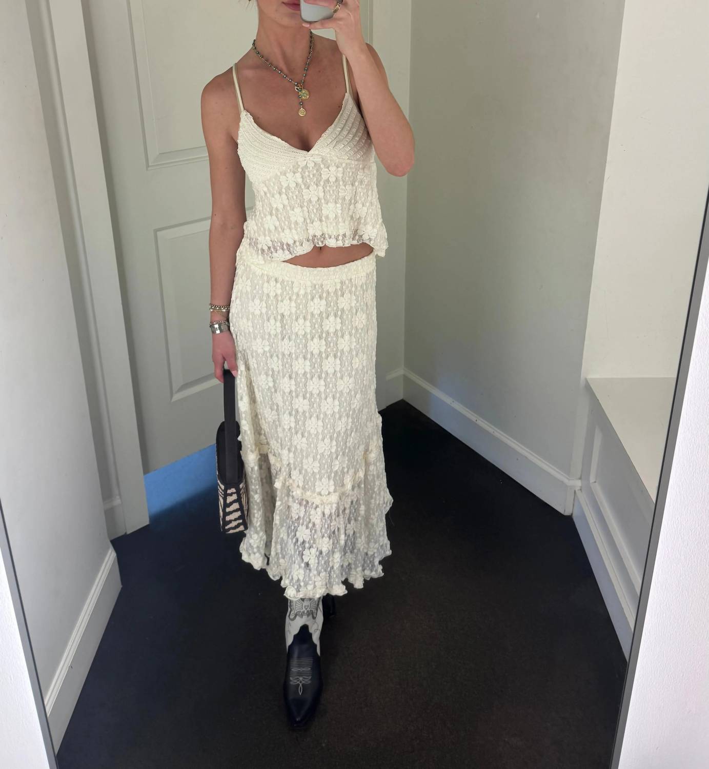 By Together - Women's Gisele Floral Lace Skirt