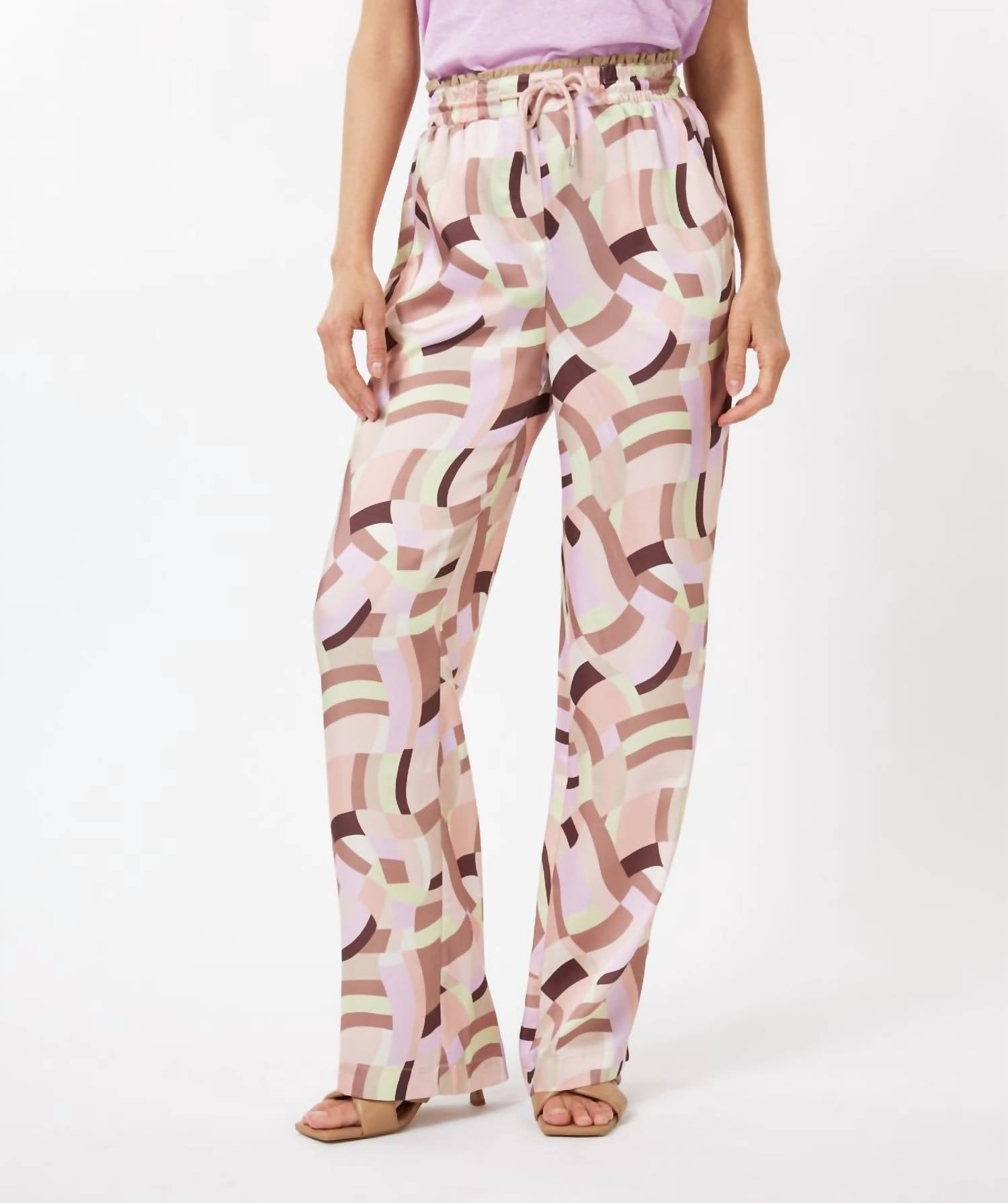 Esqualo - Gemma Geometric Print Trousers