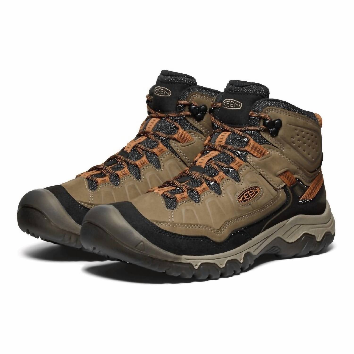Keen Men's Targhee Mid Shoe in sea turtle roasted pecan - men's shoe
