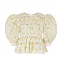 Manoush - Floral Broderie Smocked Blouse