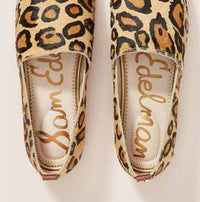 Sam Edelman Women's Leopard Espadrille Slip On Sandal in tan - women's shoe - detail view