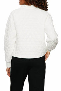Sanctuary - Quilted Button Up Popover Sweatshirt
