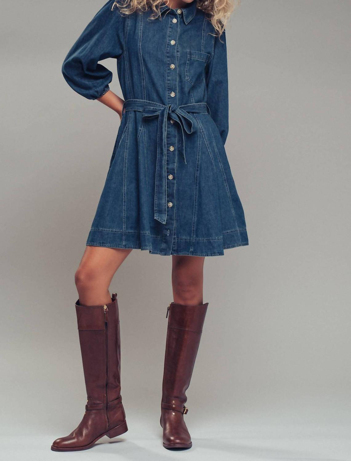 Urban Daizy - Western Belted Fit-and-flare Mini Dress