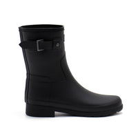 HUNTER Women's Original Refined Slim Fit Short Boots in black - women's shoe - detail view