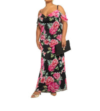 Fashion Szn Curve - Elegant Floral Maxi Dress