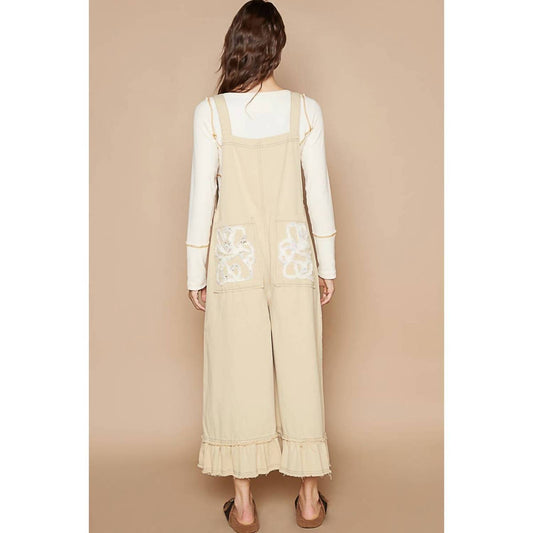 Pol - Ruffled Hem Overalls