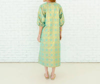 Caryn Lawn Coco Jacquard Dress in lime - women's dress - detail view