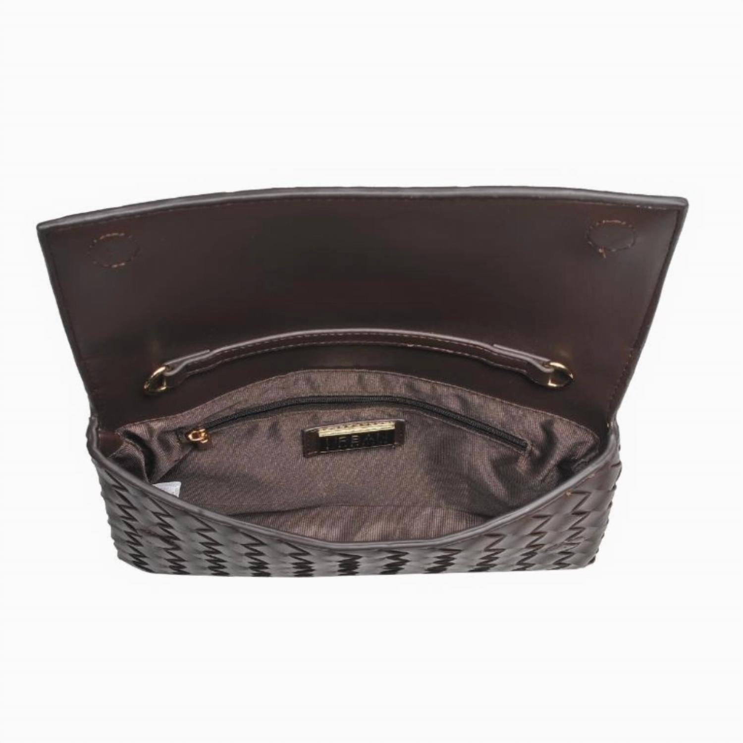 Urban Expressions Women's Woven Clutch Crossbody Bag in espresso - women's bag - view 4