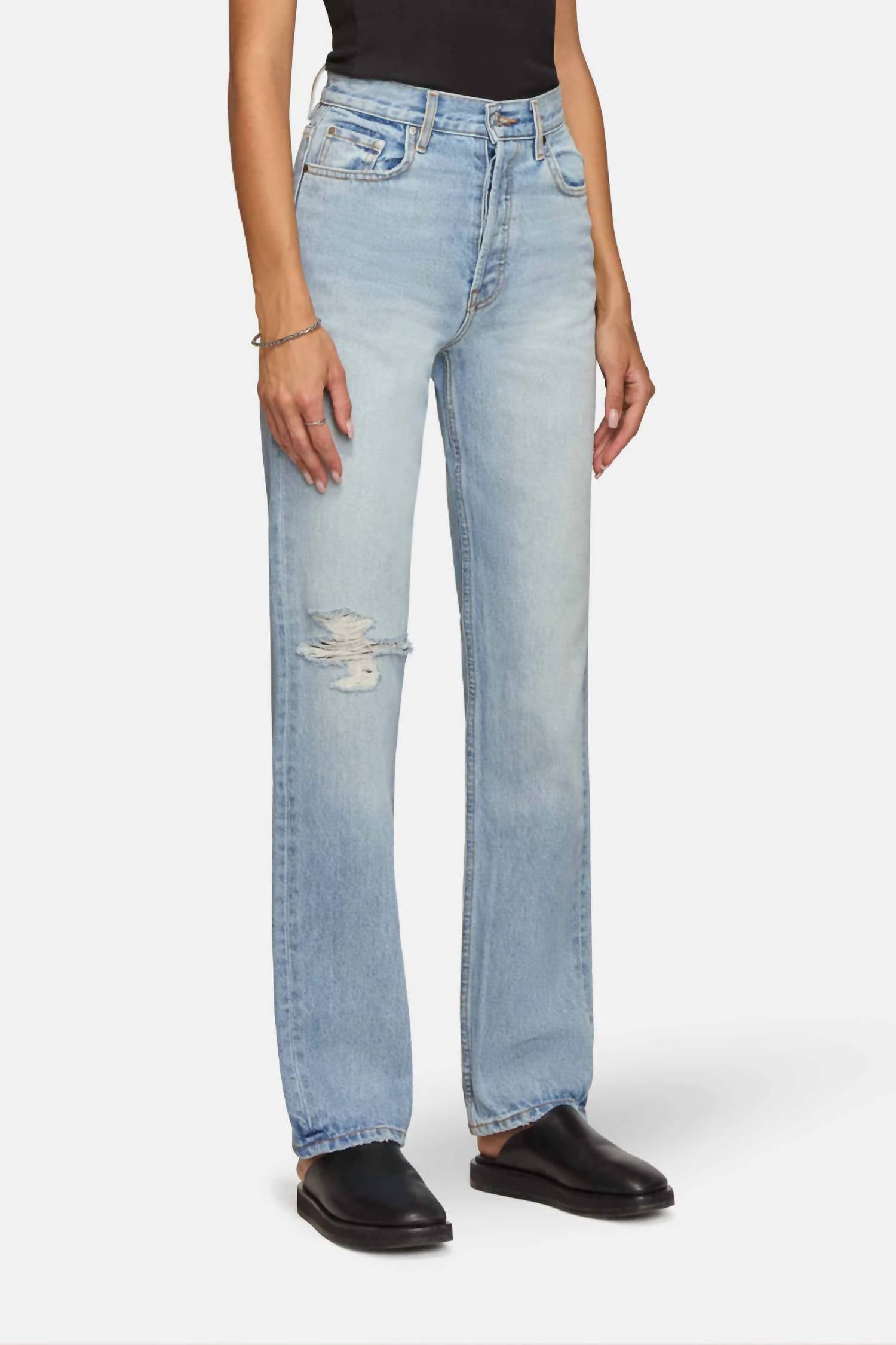 Eb Denim - High Rise Straight Jeans