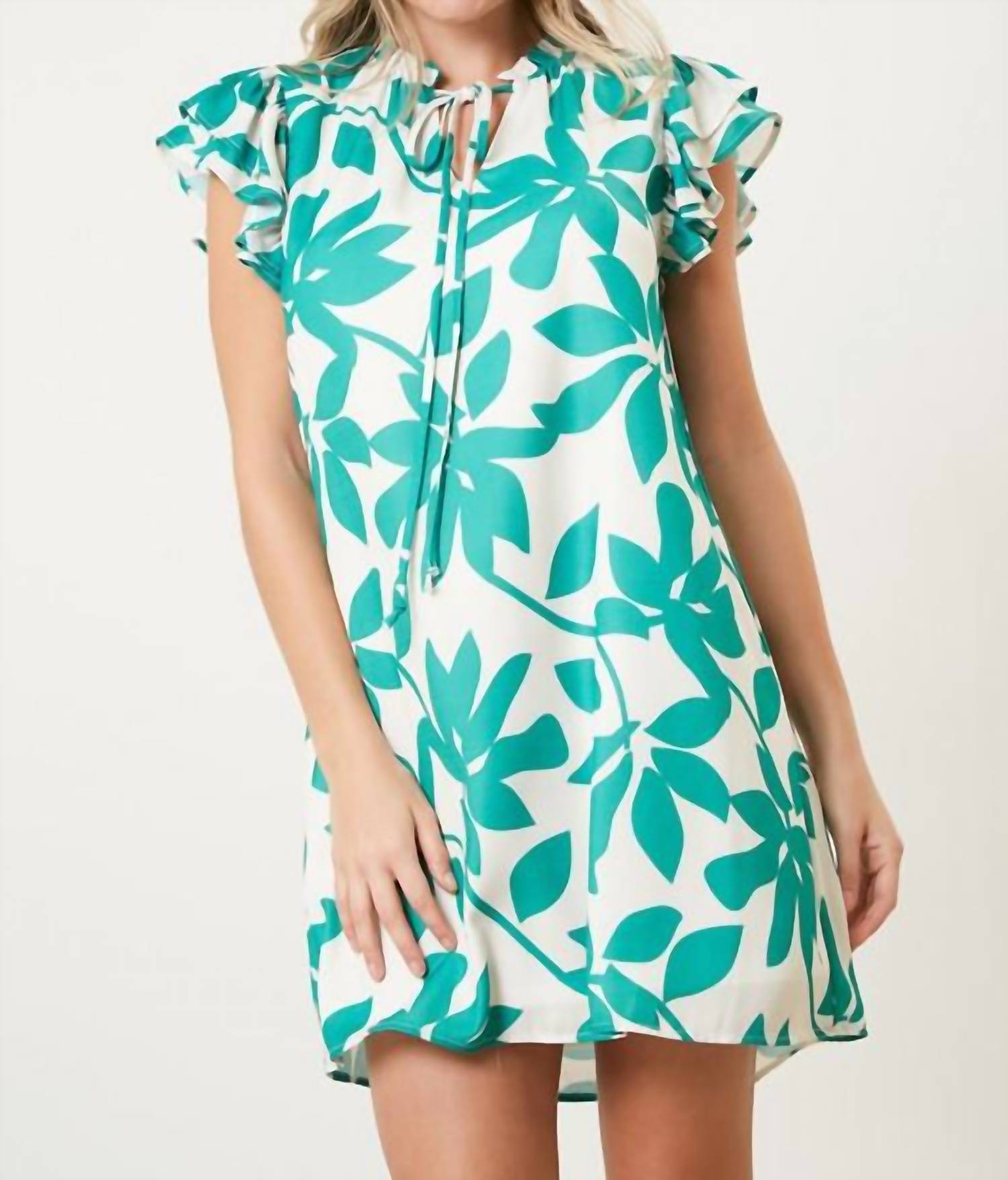 Peach Love - Floral Ruffle Dress