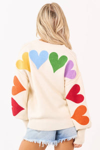 Mello - Rainbow Heart Sweater
