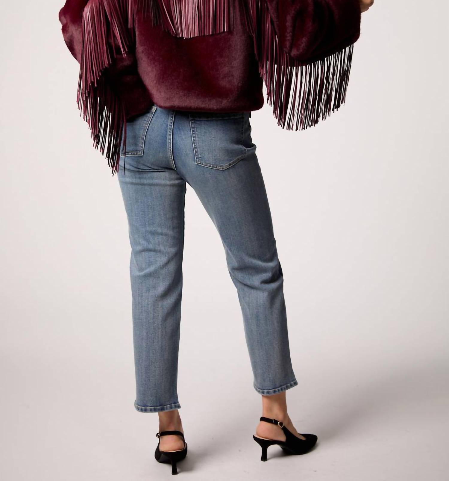 BLUE REVIVAL Dancing In The Moon Jacket in the moon jacket in midnight merlot - women's jacket - alternate view
