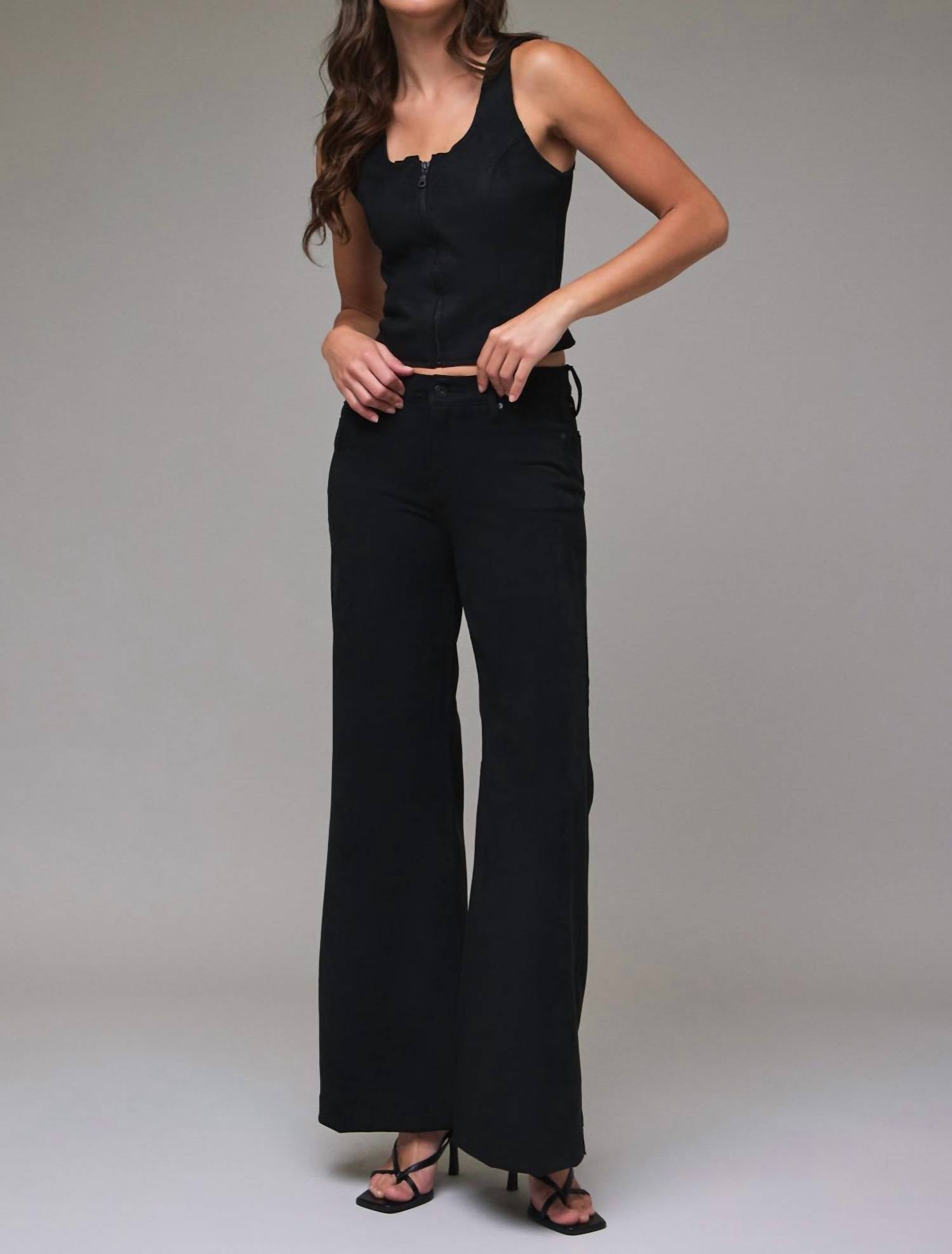 Hidden - Suede Flare Pants