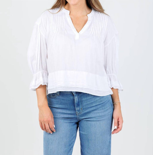 Nation Ltd - Women's Scarlet Pintuck Blouse