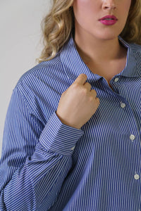 Jill Mcgowan - Joan Easy Cut Bright End On End Cotton Shirt - Plus