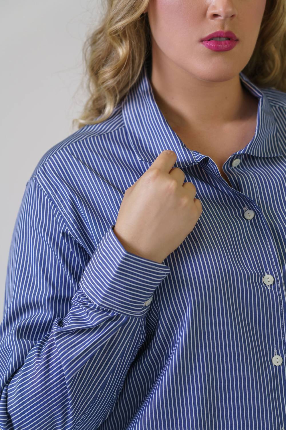 Jill Mcgowan - Joan Easy Cut Bright End On End Cotton Shirt - Plus