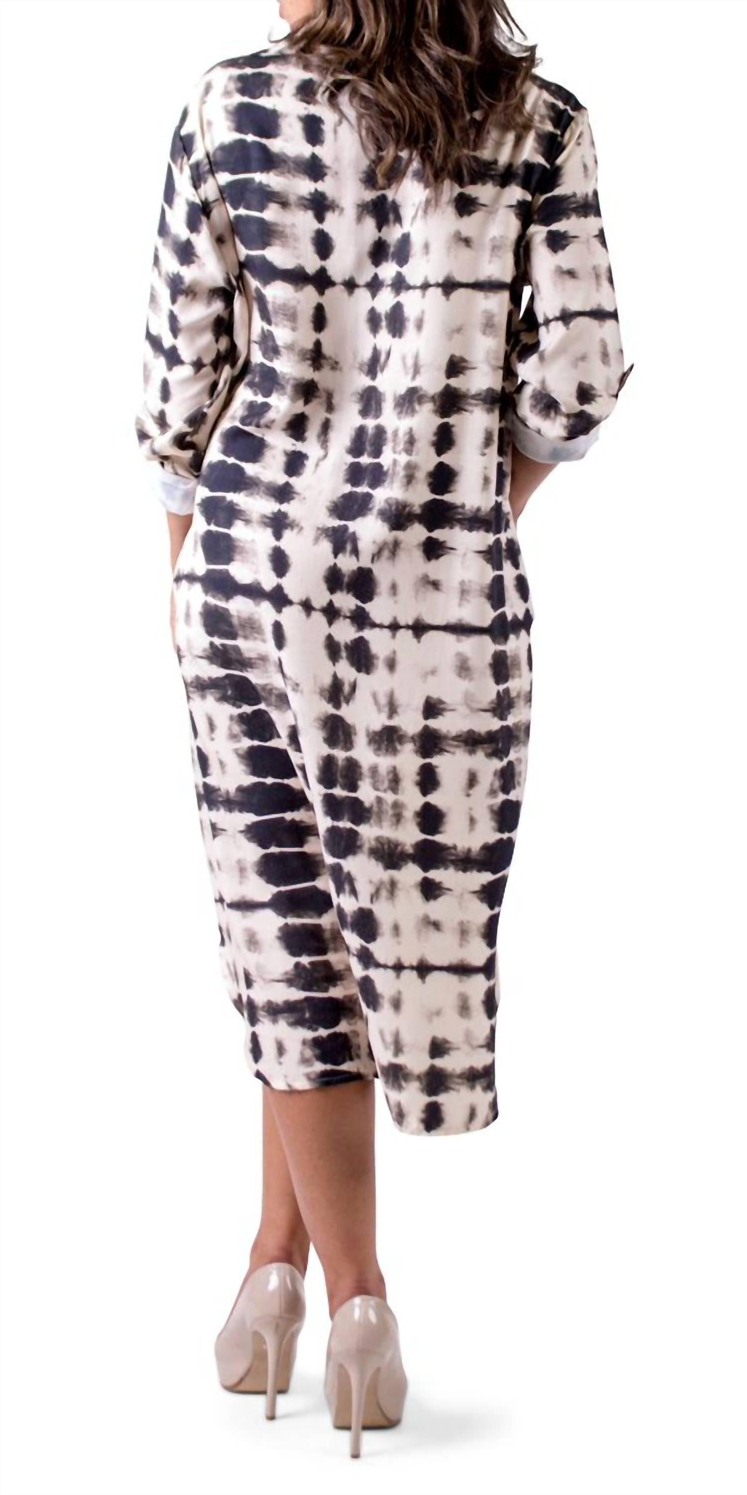 Gigi Moda - Tie-dye Tunic Midi Dress