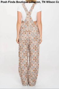 Sm Wardrobe - Women's Bee Floral Print Overall