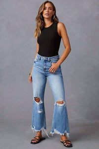 Mutig - Sienna Raw Hem Wide Leg Jeans